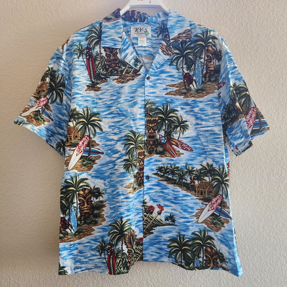 Ky's Vintage Hawaiian Tiki Button-up - XL